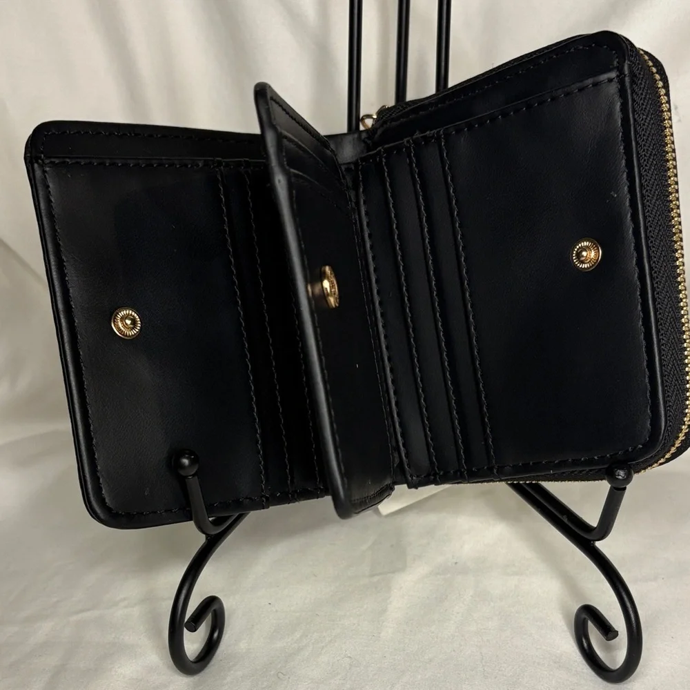 Anne Klein Black Zip Around Wallet - Picture 7 of 12